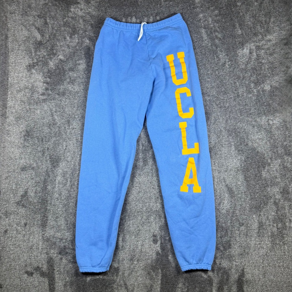 UCLA Cold Standard Sweatpants XS Blue Yellow Graphic Joggers Made in USA